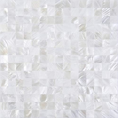 KASARO Wall Tile Peel and Stick Mosaic Shell Backsplash Decor for Bedroom and Bathroom Mother of ... | Amazon (US)