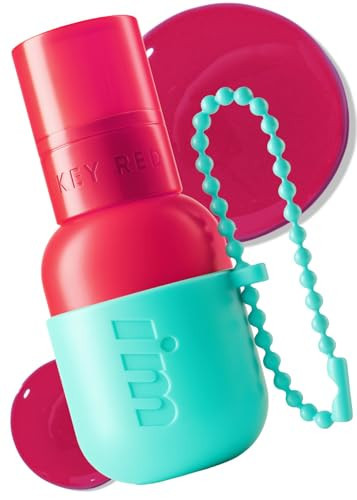 I'M MEME Color Key Ring Water Gel Lip Tint - 06 My Cherry | Long Lasting Lip Gloss, Hydrating Glossy Finish, Kbeauty, Cute Korean Makeup, Compact, Portable Keychain, Travel-Friendly, Gift, 0.09 Oz | Amazon (US)