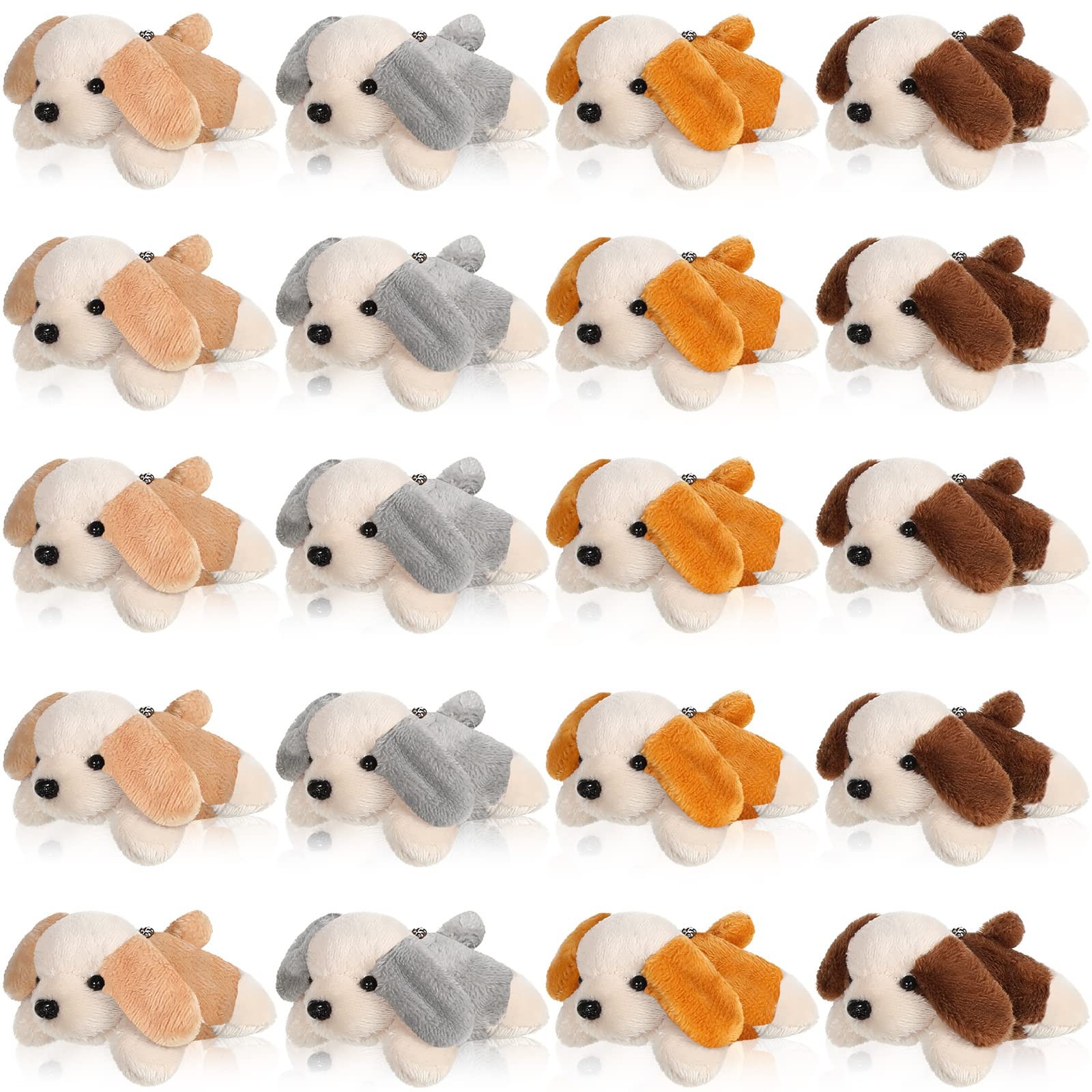 Sosation 20 Pcs Mini Stuffed Animal Dog Bulk Adopt a Puppy Soft Valentines Party Favor Puppy Gift... | Amazon (US)