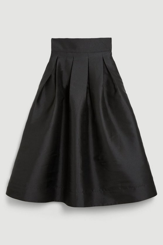 Twill Prom Maxi Skirt | Karen Millen UK + IE + DE + NL