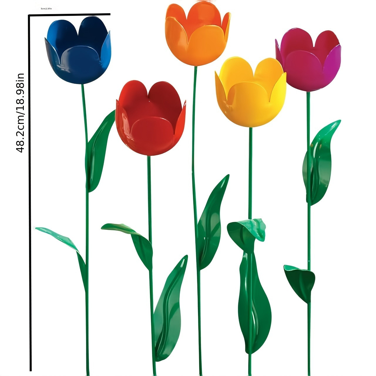 art deco metal tulip garden stakes iron flower decorative - Temu | Temu Affiliate Program