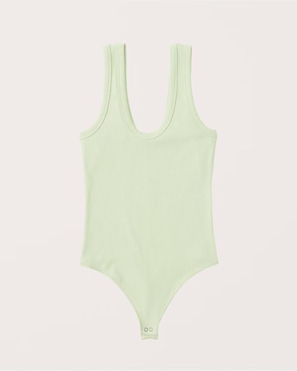 Women's Seamless Rib Fabric Scoopneck Bodysuit | Women's New Arrivals | Abercrombie.com | Abercrombie & Fitch (US)