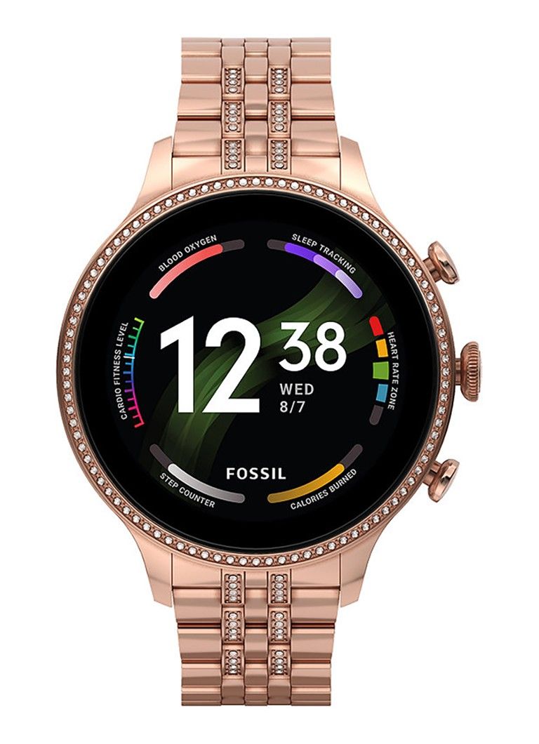 Fossil Gen 6 Touchscreen smartwatch FTW6077 • Roségoud • de Bijenkorf | De Bijenkorf (NL)