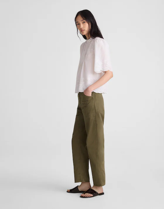 The Darted Barrel-Leg Utility Pant | Madewell
