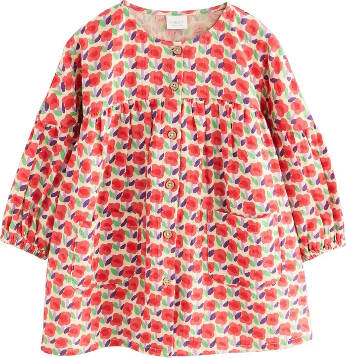 Kids' Floral Long Sleeve Cotton Dress | Nordstrom