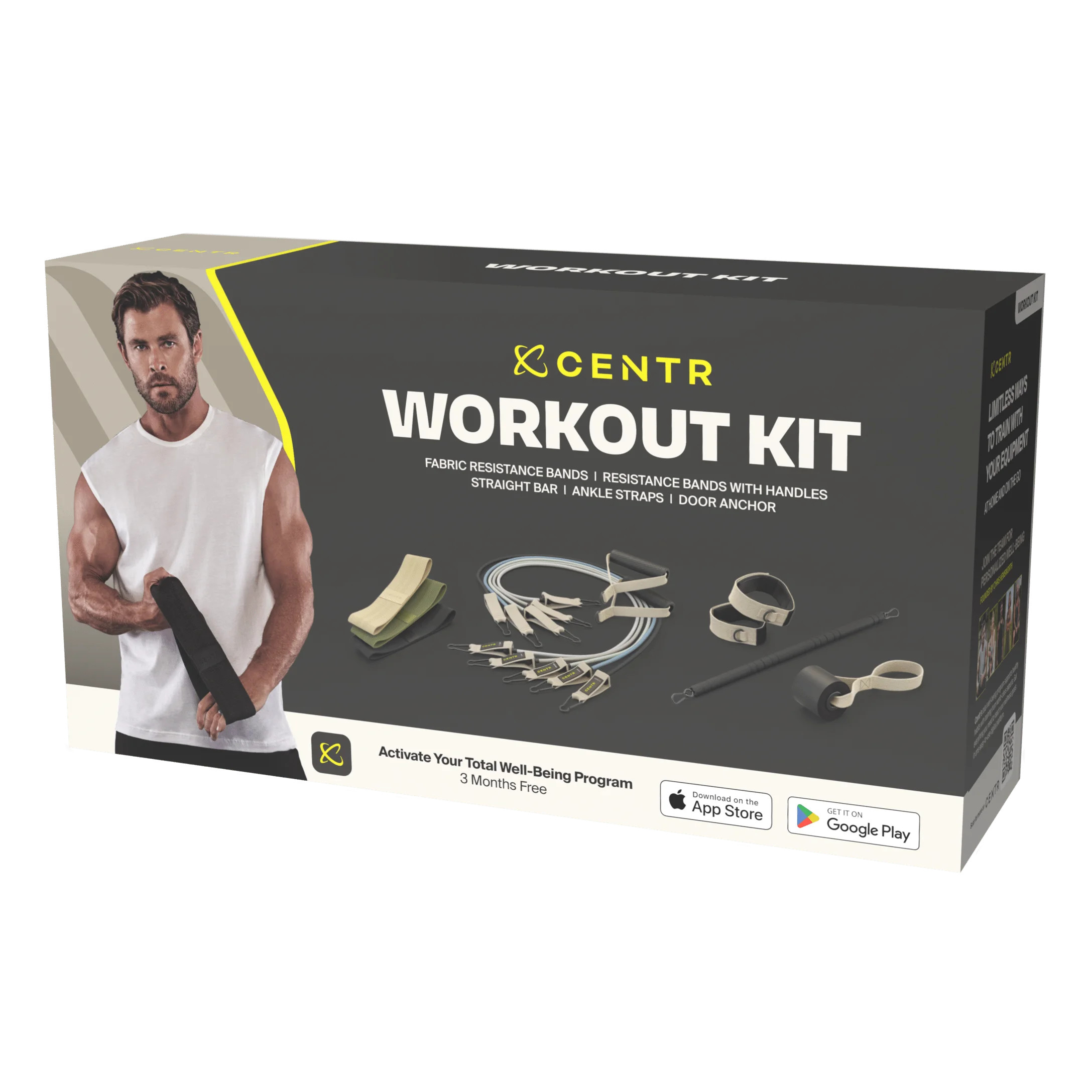 Centr By Chris Hemsworth Home Workout Kit, Resistance Bands and Attachments, 14 Piece Set + 3-Mon... | Walmart (US)