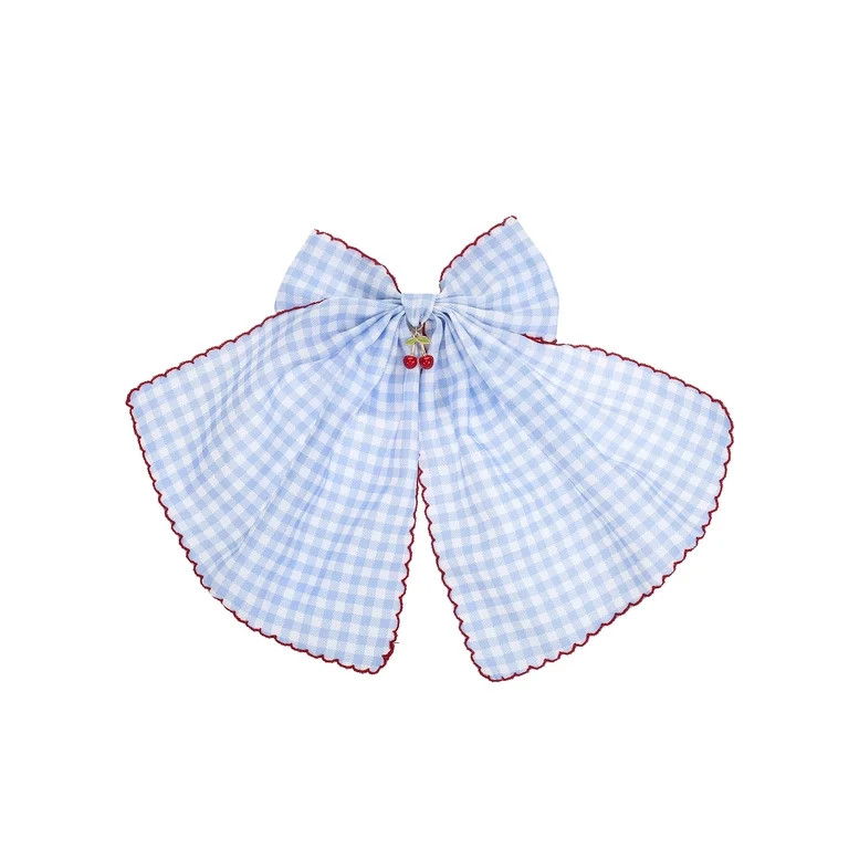 Way to Celebrate Americana Blue Gingham Cherry Charm Bow | Walmart (US)