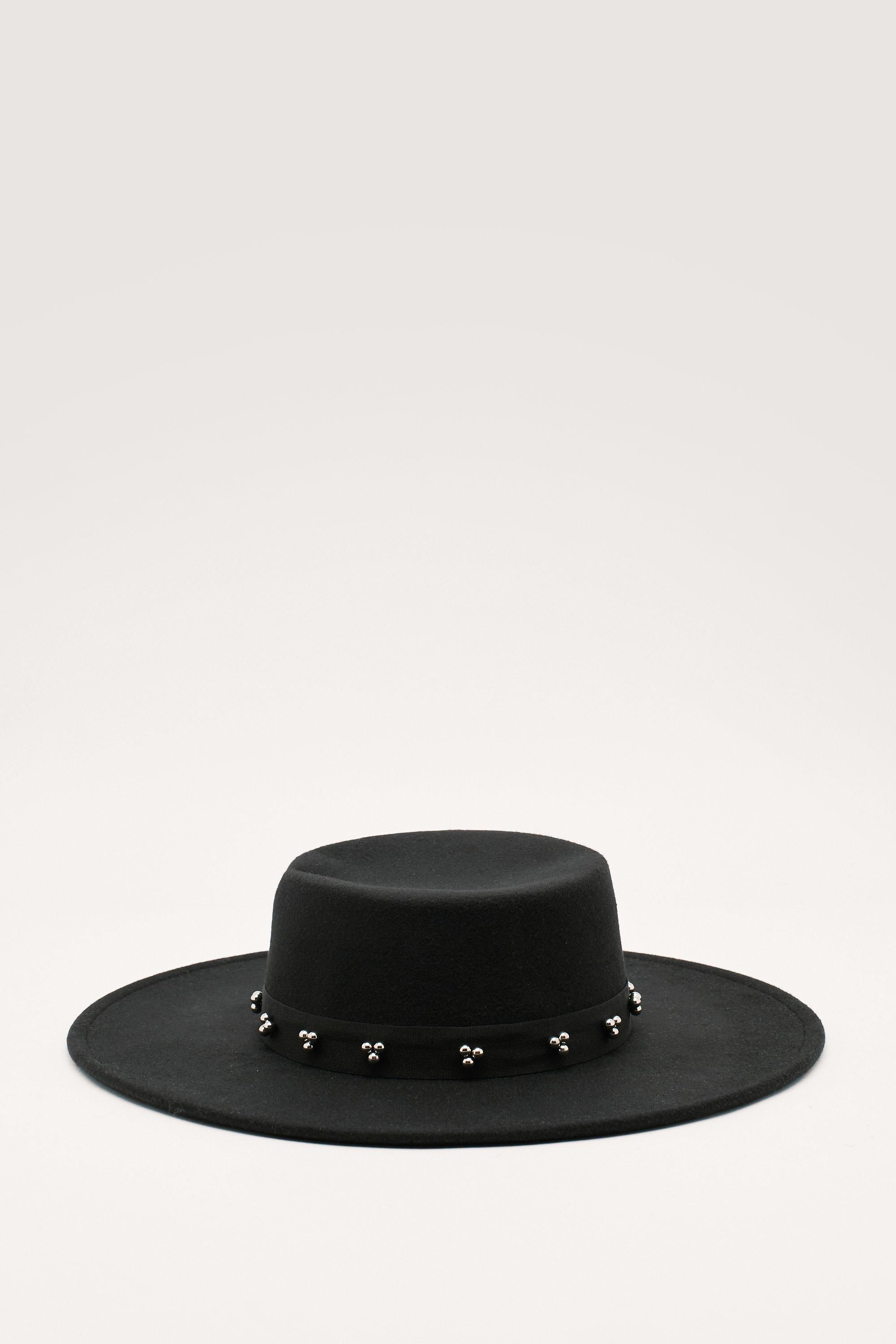 Stud Detail Wide Brim Fedora Hat | NastyGal (UK, IE)