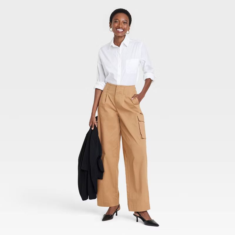 Women's High-Rise Wide Leg Cargo Pants - A New Day™ | Target