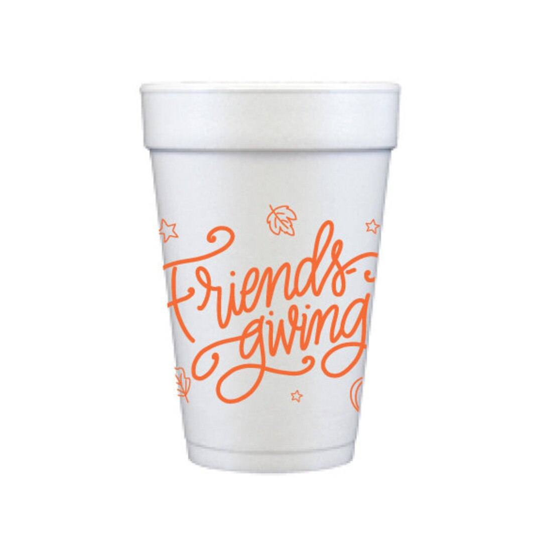 Foam Cups Friendsgiving orange - Etsy | Etsy (US)