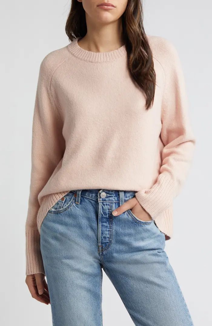 Treasure & Bond Crewneck Raglan Cotton Blend Sweater | Nordstrom | Nordstrom