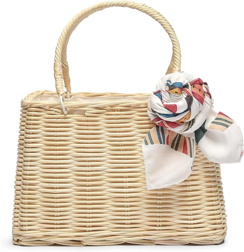 Rattan Handbags for Women and Girls, Picnic Baskets, Easter Baskets, Handmade Artisan Purse with ... | Amazon (US)