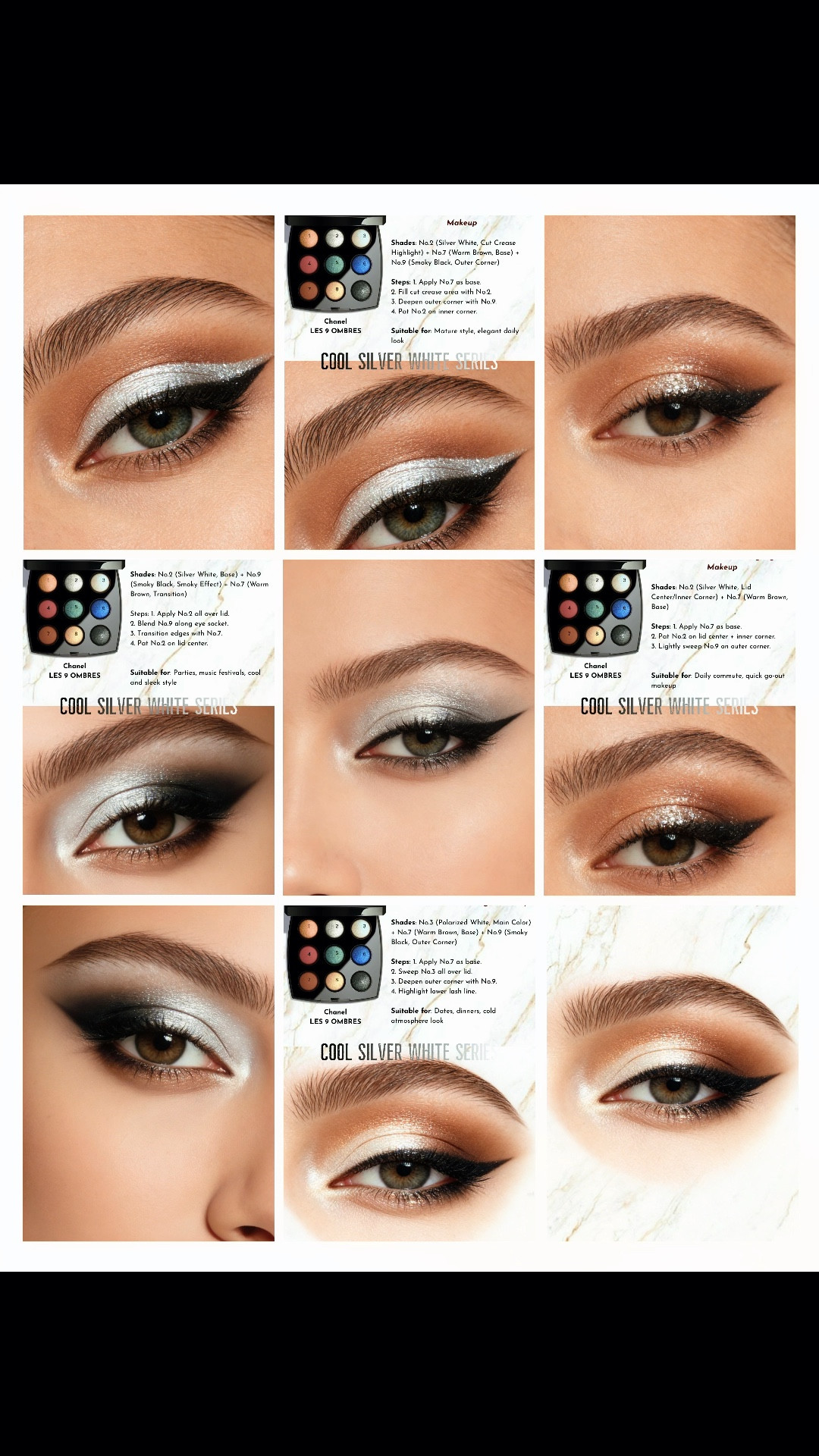 Chanel LES 9 OMBRES tutorial/Silver white

#LTKBeauty