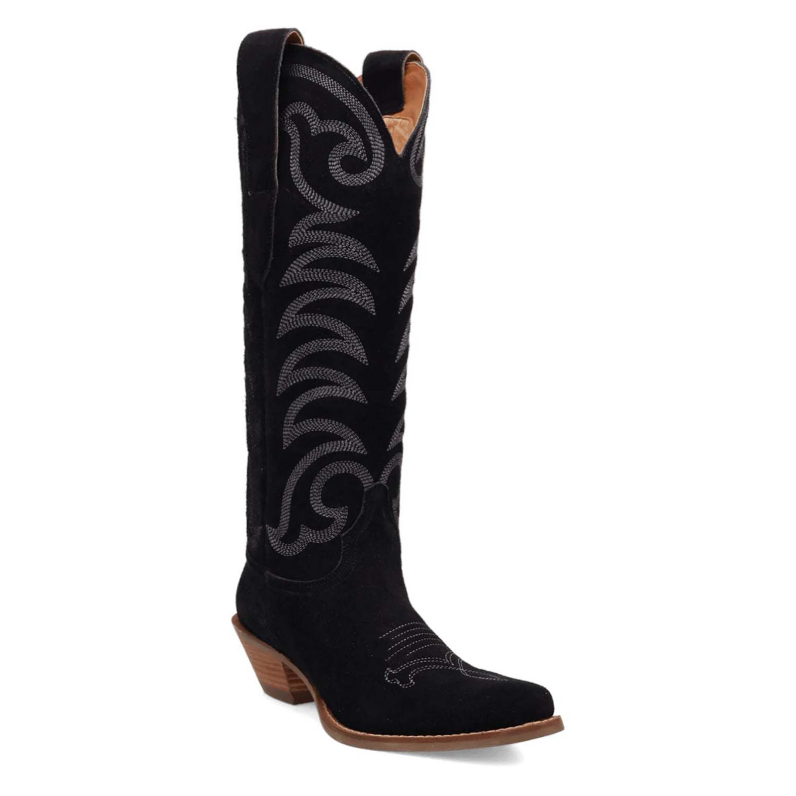 Dingo Movin' On Women's Suede Knee-High Western Boots, Size: 8, Black | Kohl's