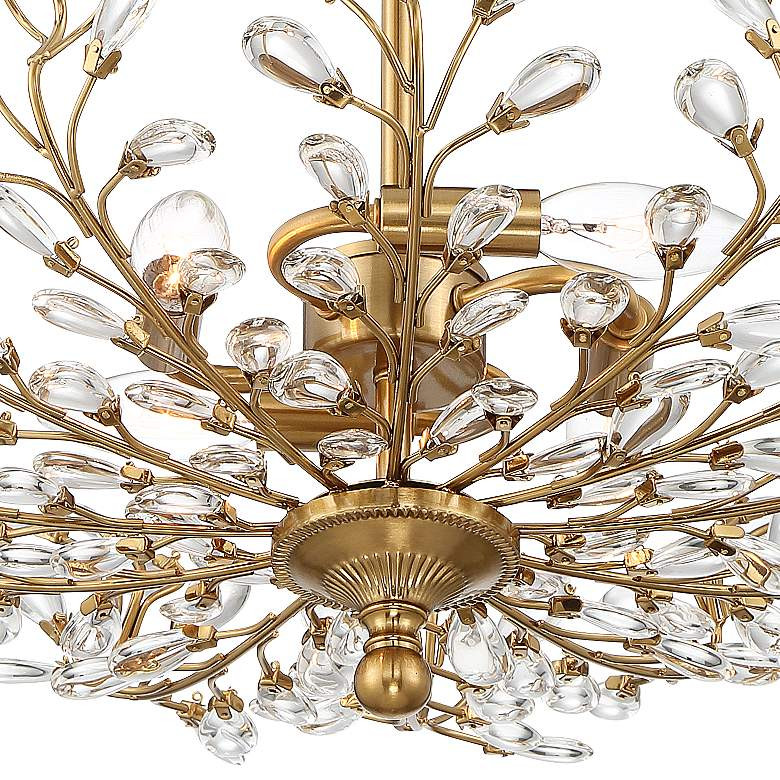 Vienna Full Spectrum Brielle 18 1/2" Brass and Crystal Ceiling Light - #64V94 | Lamps Plus | Lamps Plus