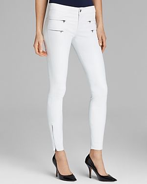 Koral Jeans - Phoebe Leather Multi Zip Skinny in Clean White | Bloomingdale's (US)