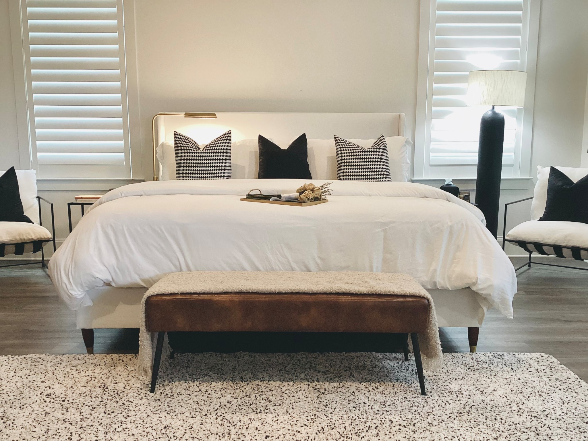 Shop this room 🤍✨

This is my go-to bedroom formula — whether I’m designing a guest bedroom, a master suite, or a vacation home. Clean, elevated, cozy, and intentionally simple so it feels like a boutique stay every single night.

Every piece in this room is from Amazon and layered to create that designer look without the designer price tag.

The foundation: my favorite (see my review on the link)  designer-dupe bed that I personally own and love. It instantly makes the space feel high-end, especially paired with the camel leather bench at the end of the bed for warmth and texture.

The secret is always in the comfort layers 👇
✔️ Affordable 12” mattress that feels supportive + luxe
✔️ Feather topper for that “sink in and never leave” feel
✔️ Soft, hotel-style duvet + duvet cover
✔️ My exact pillow and bedding combination that makes the bed feel like a cloud

This is the same setup I use when styling vacation homes because it photographs beautifully, feels amazing for guests, and creates that calm, clean aesthetic everyone loves.

If you’ve ever heard people say my beds “hold them hostage”… this is why 🤍

Everything linked is what I use to create a welcoming, luxury-feeling bedroom — simple, timeless, and comfortable.#LTKBedroom #AmazonHomeFinds #VacationHomeStyle #GuestBedroomInspo #NeutralBedroom #CozyHome #AmazonDecor #BedroomStyling #LTKFi

#LTKSeasonal #LTKHome #LTKselfcare