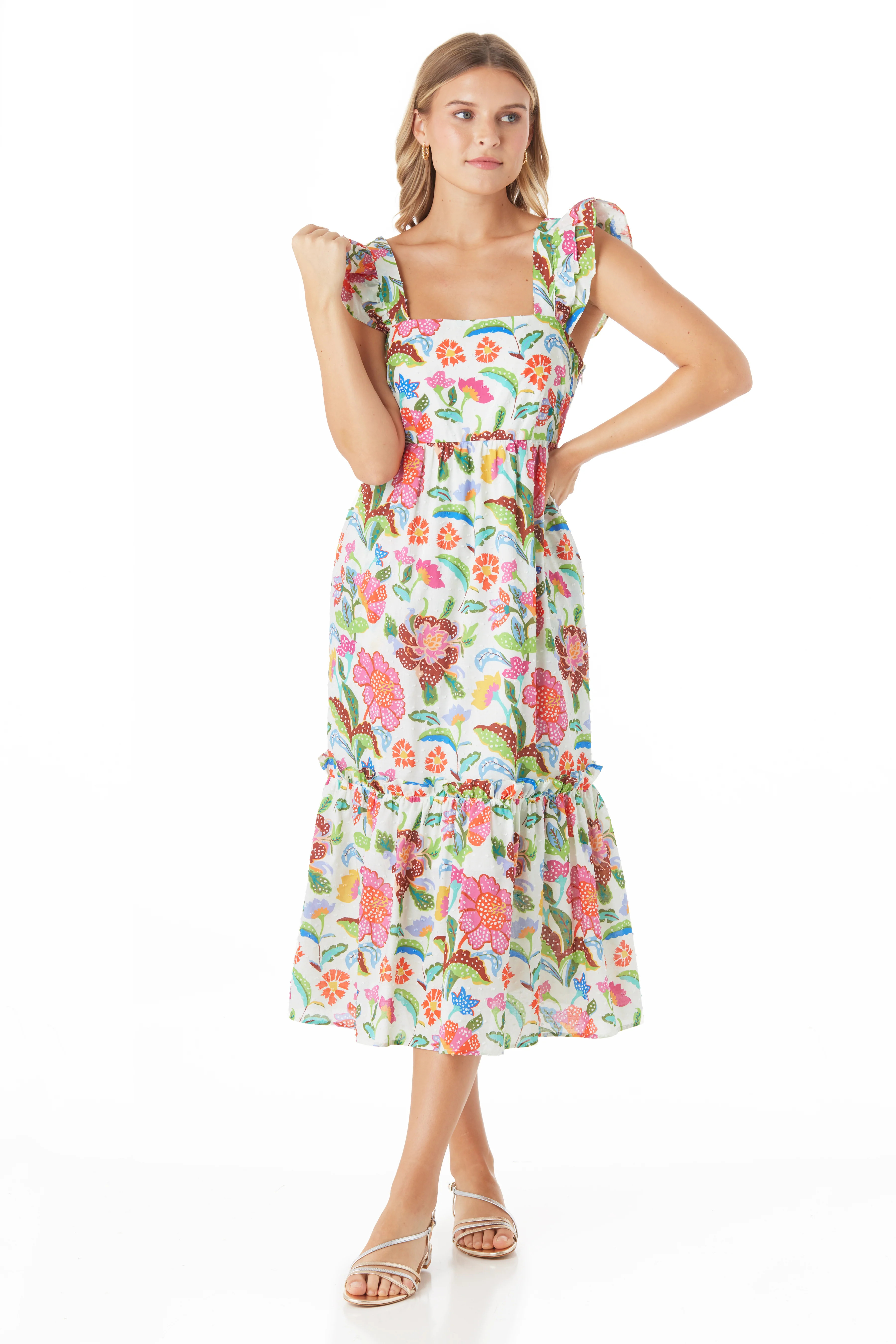 Bryce Dress in Botanical Garden White | CROSBY by Mollie Burch | CROSBY by Mollie Burch