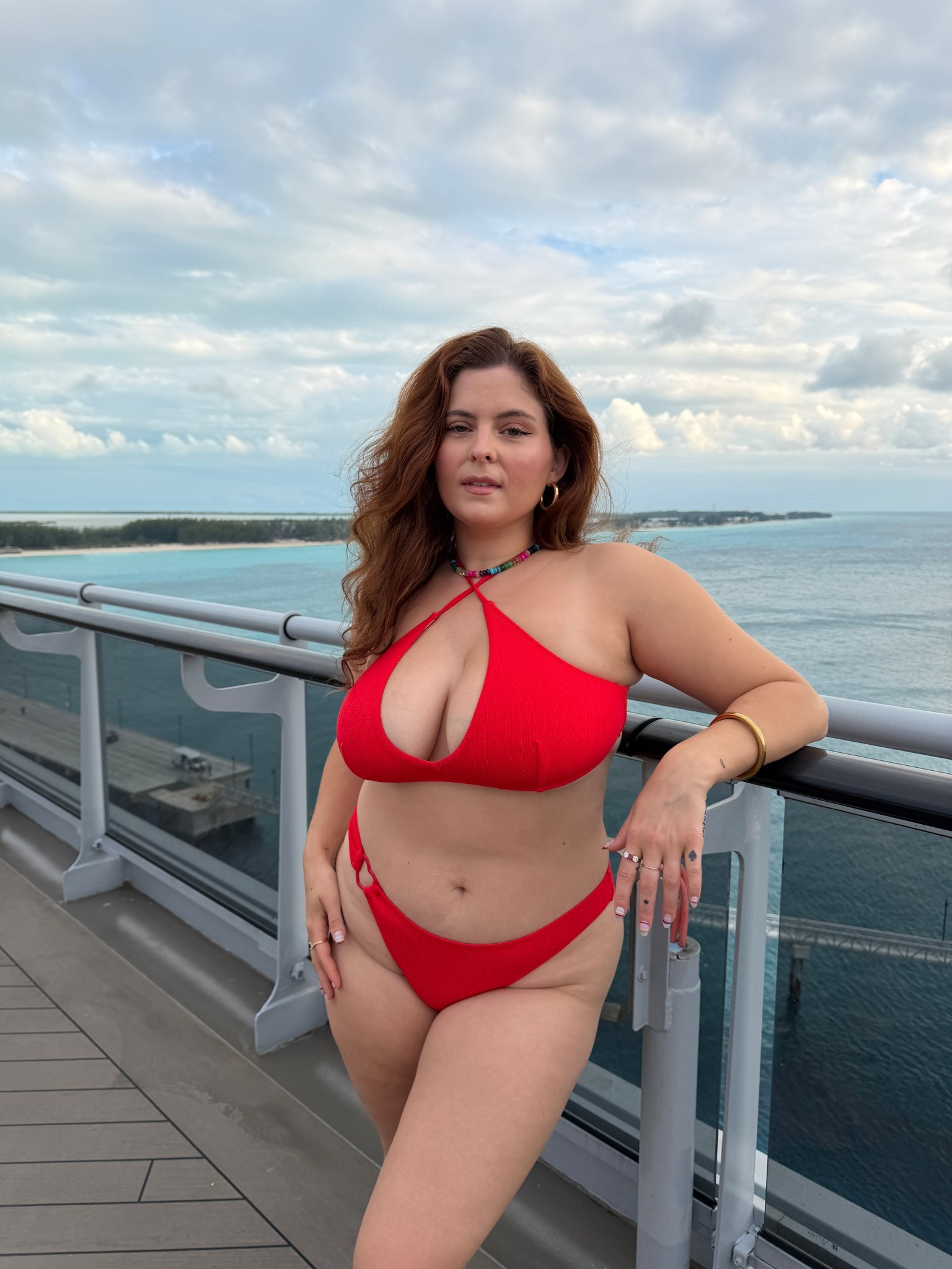 Cupshe bikini red swimsuit 
Top size XL
bottoms size L

#LTKMidsize #LTKTravel #LTKSwim