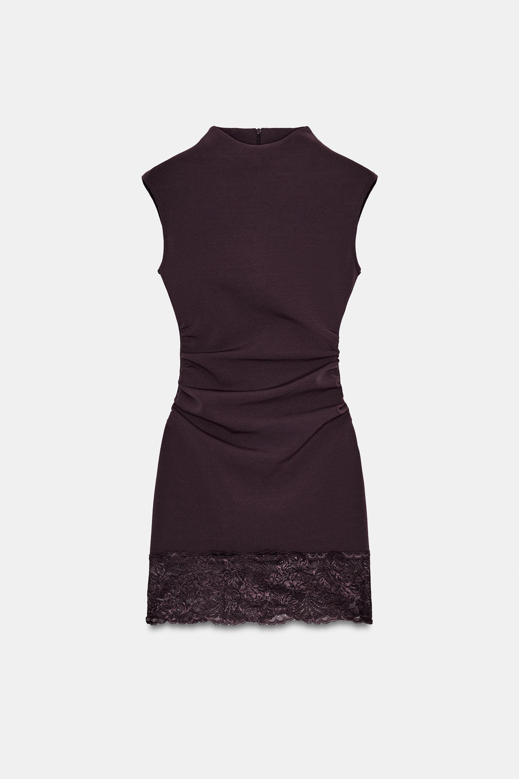 STRETCH LACE SHORT DRESS | Zara Canada