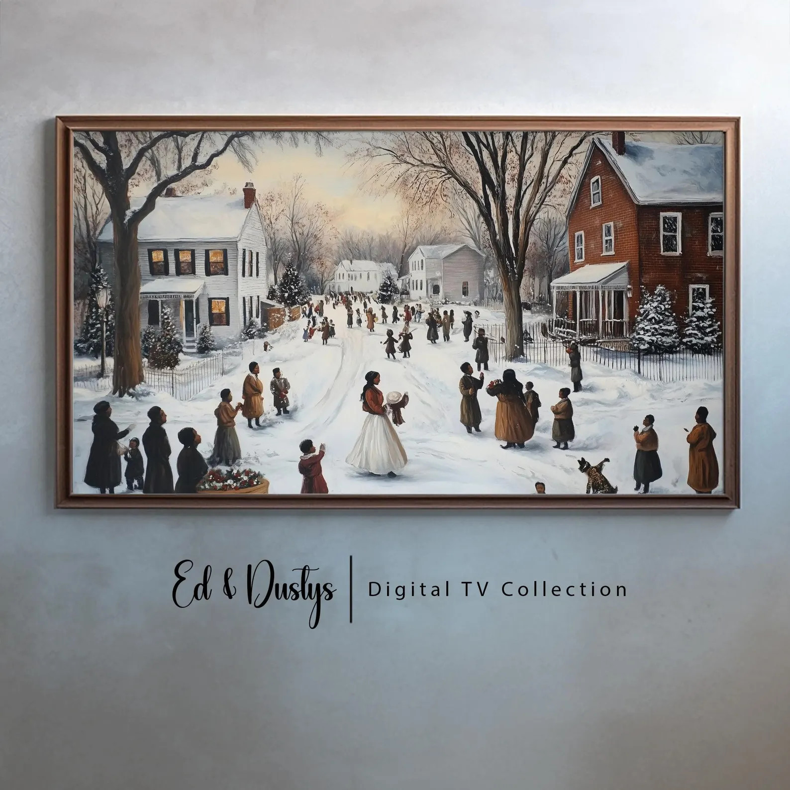 Samsung Frame TV Abstract Art, African Christmas Life, Christmas African American Painting, LG TV... | Etsy (US)