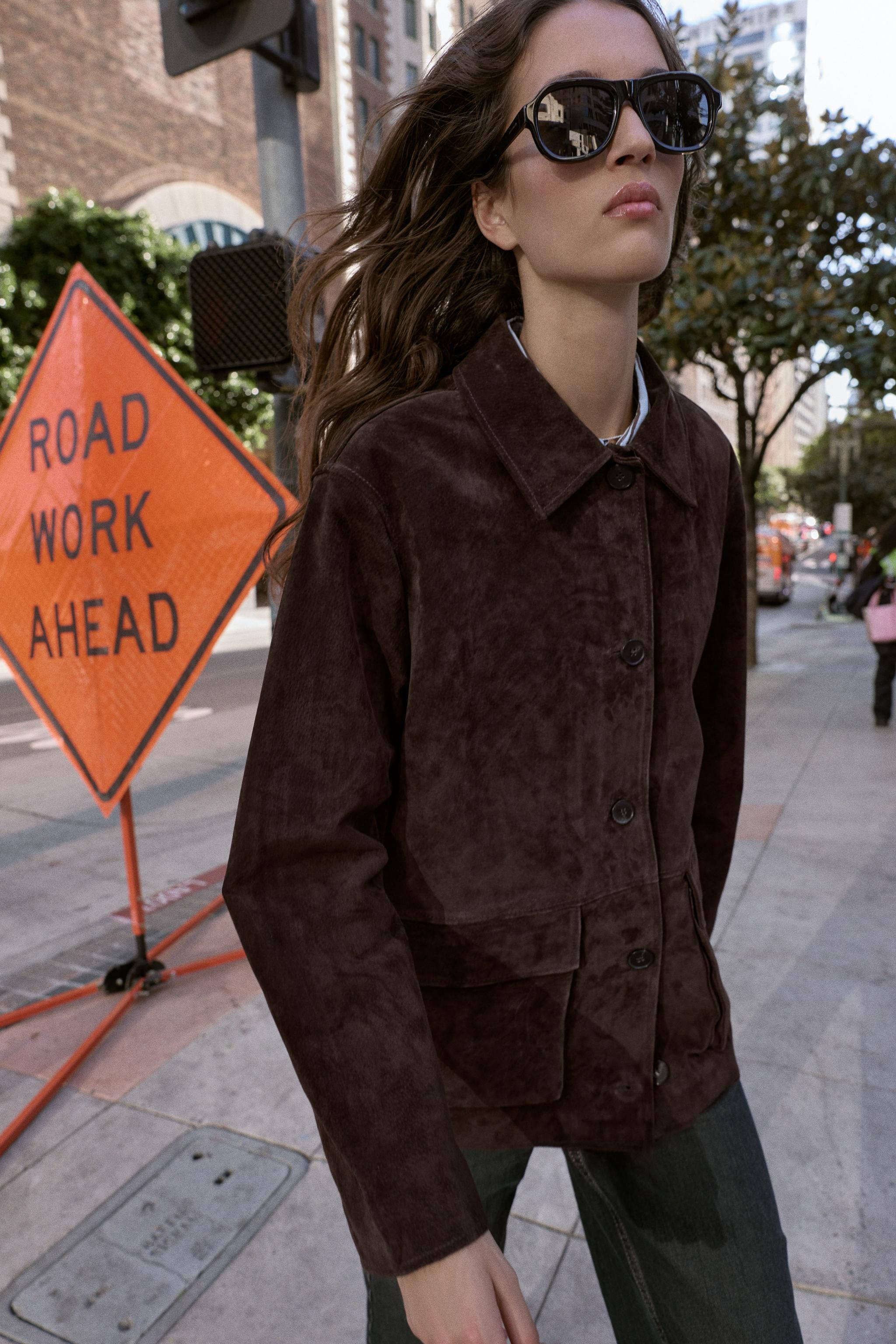 100% LEATHER SUEDE JACKET | Zara UK