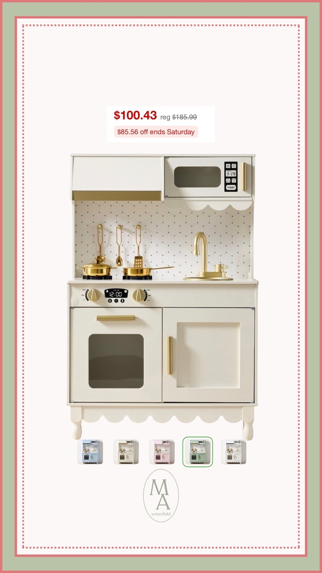 The cutest toy kitchen back in stock and on sale!! 

#LTKFindsUnder100 #LTKHoliday #LTKGiftGuide