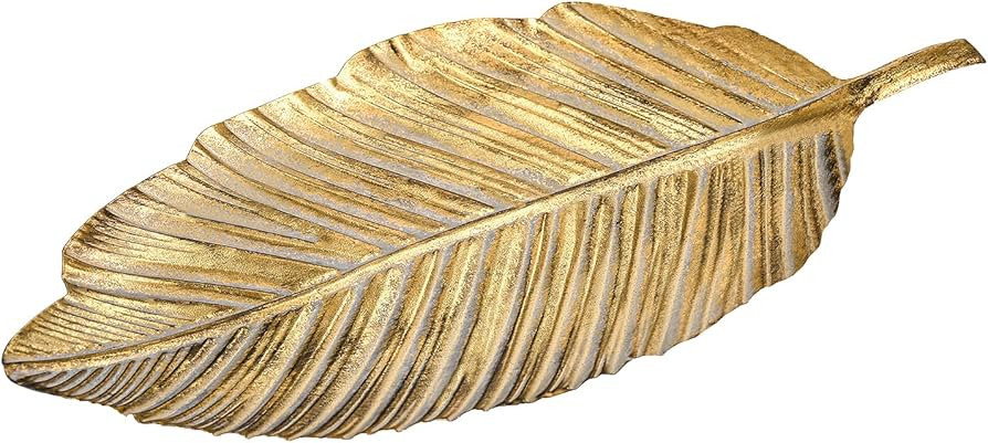 Vintage Iron Gold Leaf Style Serving Tray Perfume Organizer Candle Tray Vanity Gold Tray Jewelry ... | Amazon (US)