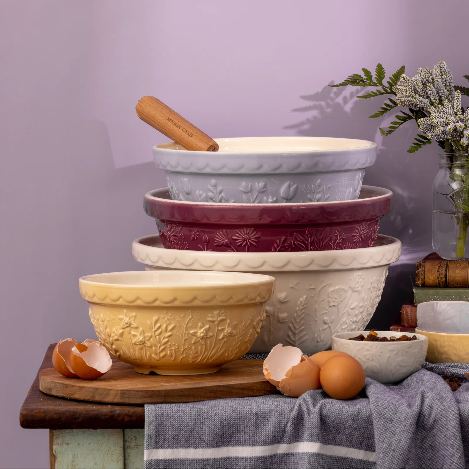 In The Meadow Stoneware 3 Piece Nested Mixing Bowl Set | Wayfair North America