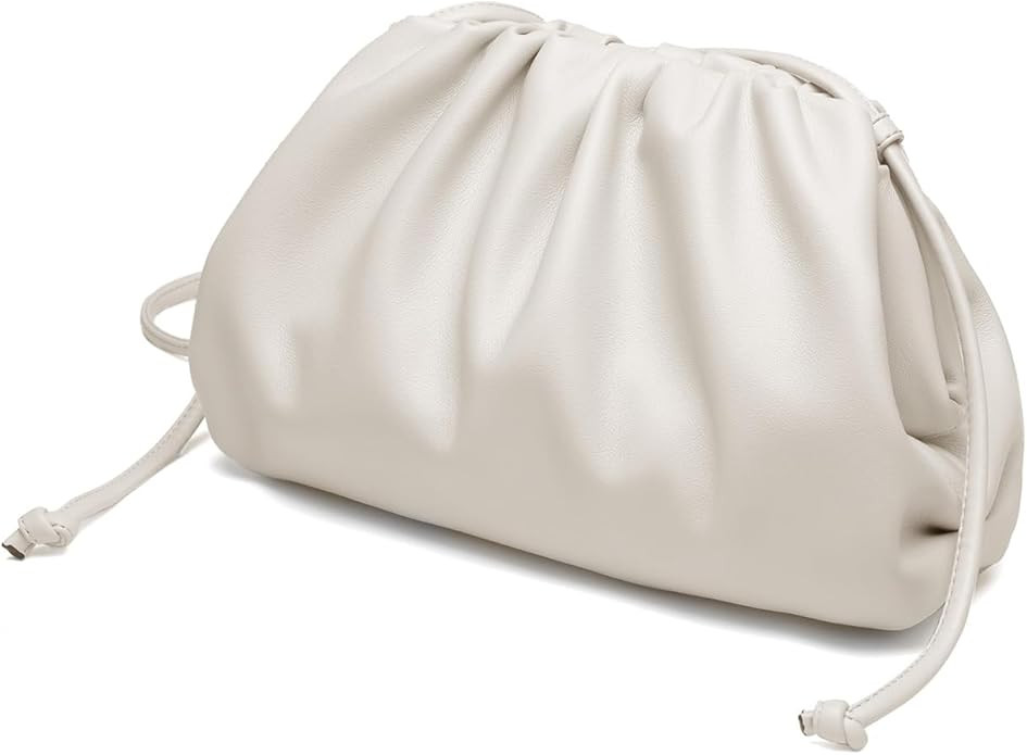 Huralona Dressy Pleated Vegan Leather Clutch Purse Super Soft Cloud Dumpling Clutch Bag for Women... | Amazon (US)