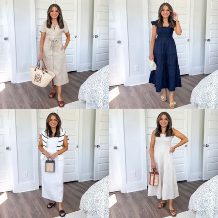 Use code INFP-RACHELM10 for 10% off!

European linen dress size XS TTS
Brown sandals size 5.5 TTS 

Navy smocked midi dress size XS TTS 
Gold heels size 5 TTS

White Linen dress size XS TTS
White and black stripe sweater size XS TTS 
Black sandals size 5.5 TTS 

Beige linen midi dress size XS TTS 
Brown and white trim sandals size 5.5 TTS 

Spring Outfits 
Dress 
Travel Outfit 
European Outfit 
Summer Dress 
Summer Outfit 

Honey Sweet Petite 
Honeysweetpetite

#LTKstyletip #LTKtravel #LTKSeasonal