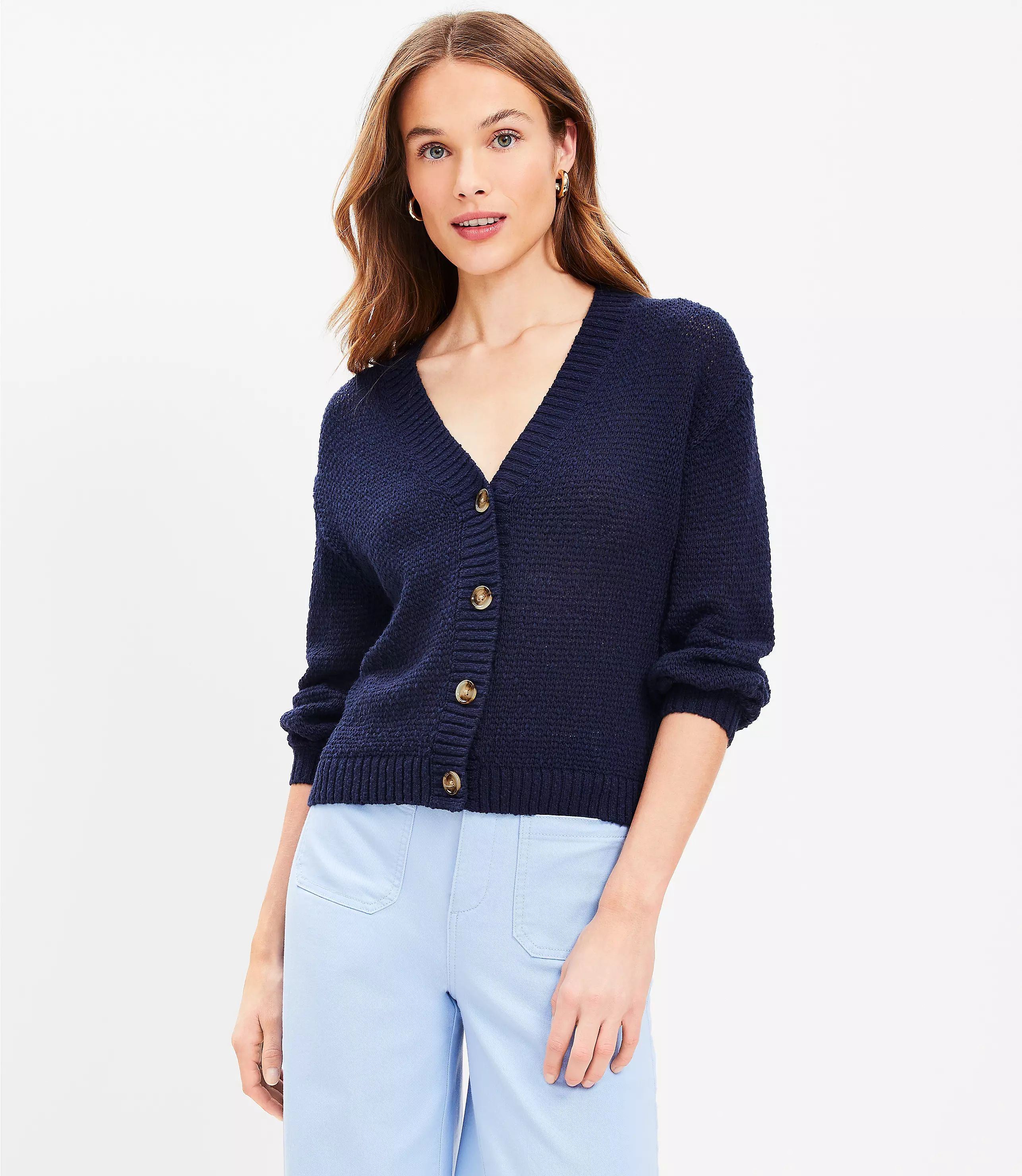 Marled V-Neck Cardigan | LOFT