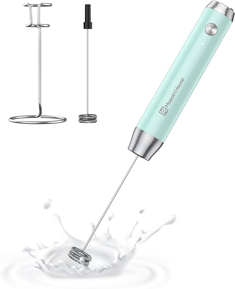 Maestri House Rechargeable Milk Frother with Stand, Handheld Electric Foam Maker Waterproof Detac... | Amazon (US)