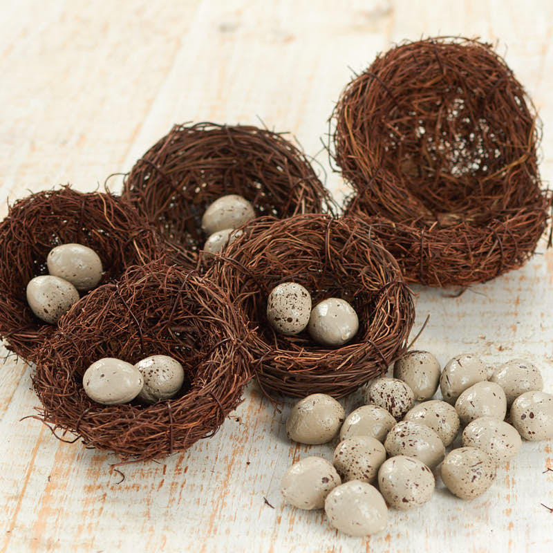 Natural Angel Vine Bird Nests and Speckled Eggs-FD26102007 - Walmart.com | Walmart (US)