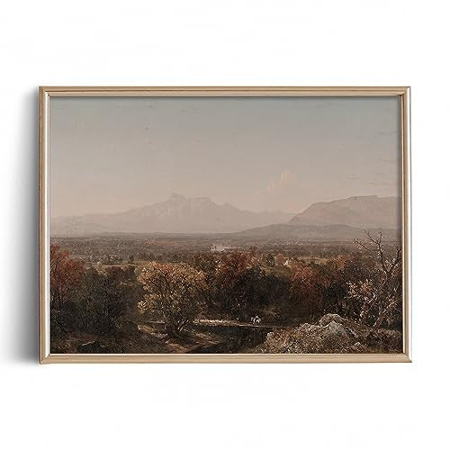 Rustic Farmhouse Wall Art Decor - Autumn Forest Birch Lake Horse - 11x14" - Boho Art Deco Landsca... | Amazon (US)