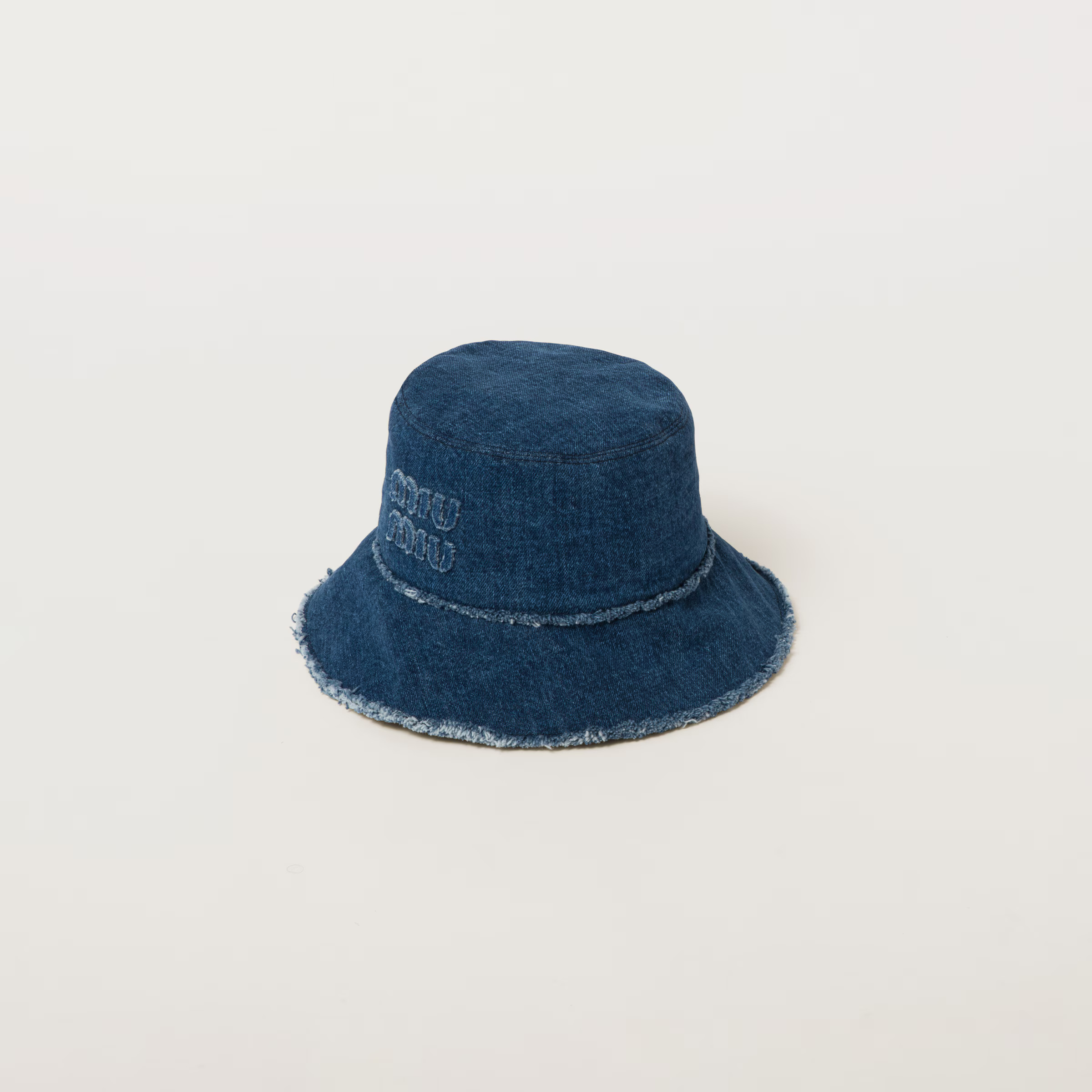 Navy Denim Bucket Hat | Miu Miu | Miu Miu US