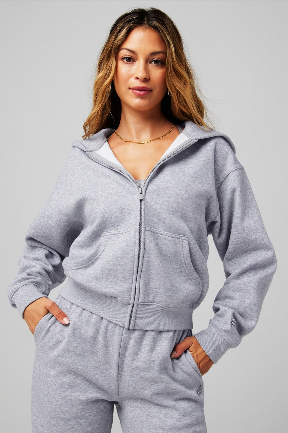 Cozy Fleece Full Zip Hoodie | Fabletics
