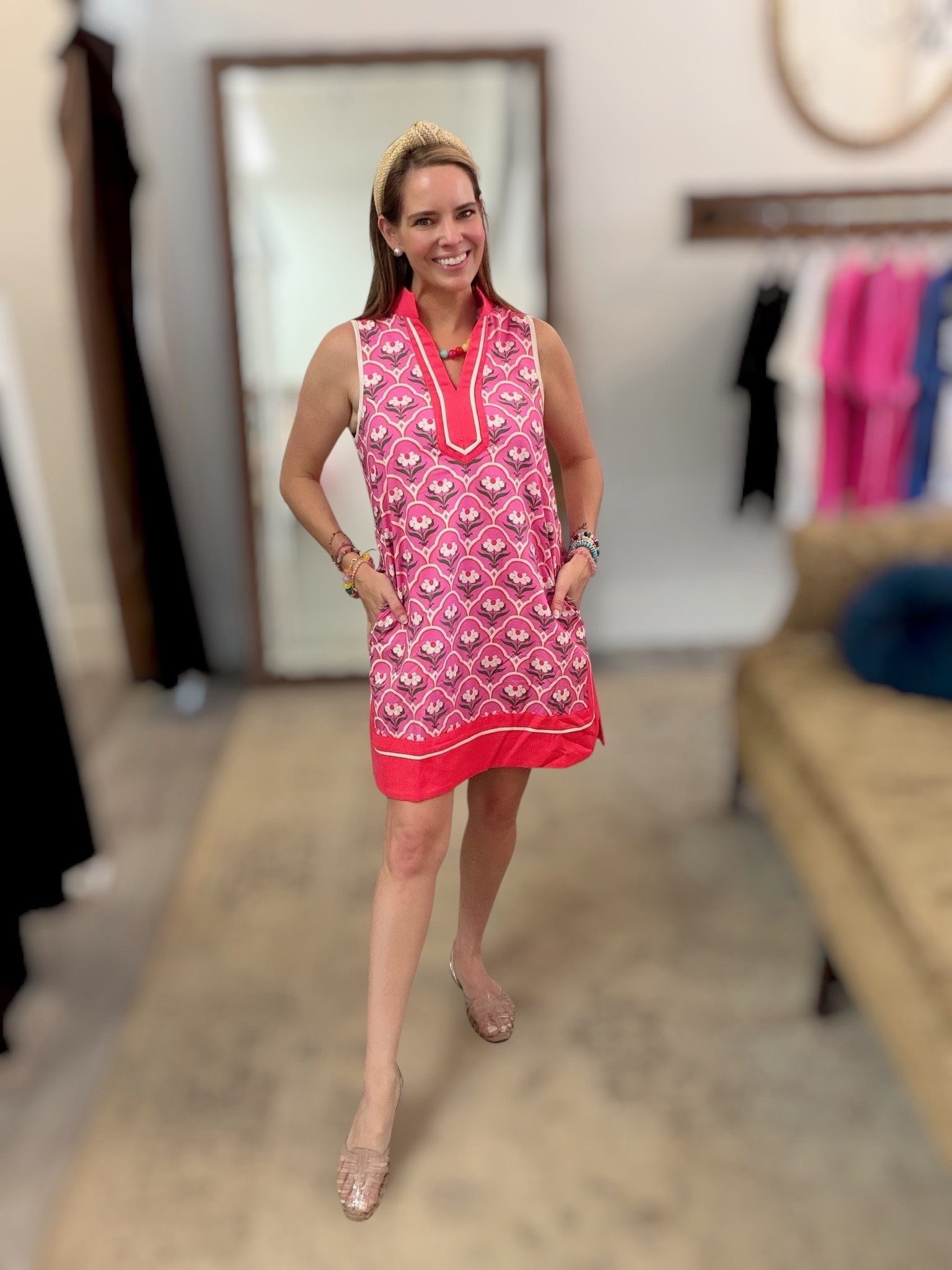 Pink Printed Dress + Summer Accessories 💗✨

Such a fun pink summer dress moment 🌸💕 My exact dress is an Entro style from Alley Anne’s, but I linked a few Amazon versions with the same bright, colorful vibe ✨ Paired it with woven huarache flats, a raffia headband, and stacked colorful bracelets for an easy summer outfit that’s perfect for brunch, vacation, church, dinner, or everyday wear ☀️💖

pink printed dress, Amazon dress find, colorful summer outfit, preppy summer style, pink mini dress, woven flats, colorful accessories, feminine summer fashion, boutique inspired style, easy summer outfit 💗☀️

#LTKOver40 #LTKootd #LTKWorkwear