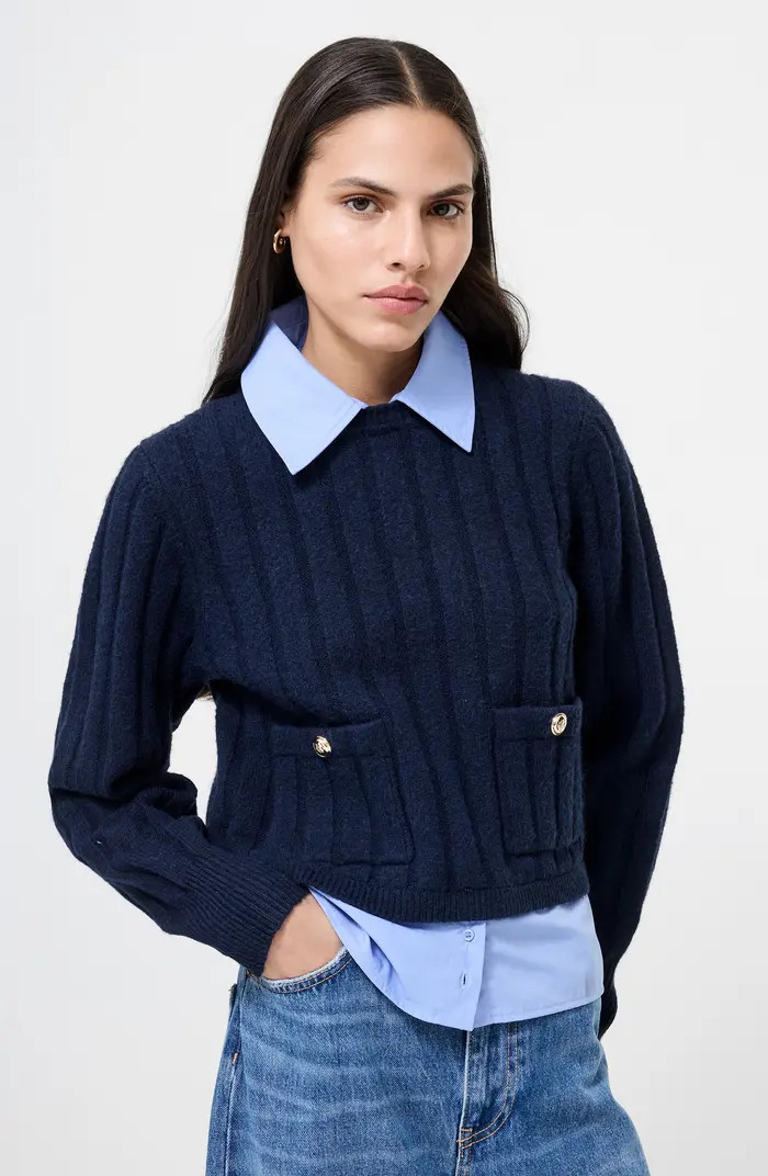 Ellie Collar Layered Sweater | Nordstrom