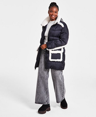 UGG® Women's Amal Plushseam Fleece Puffer Coat - Macy's | Macy's
