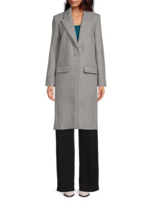 Monarque Wool Blend Single Button Coat | Saks Fifth Avenue OFF 5TH