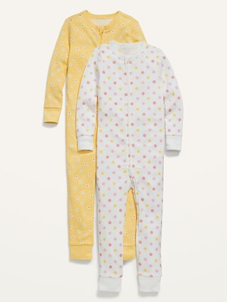 Unisex 1-Way-Zip Snug-Fit Pajama One-Piece 2-Pack for Toddler & Baby | Old Navy (US)