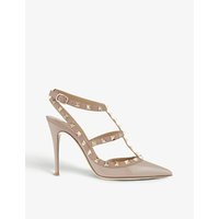 Valentino Rockstud patent leather heels, Women's, Size: EUR 38 / 5 UK WOMEN, Nude | Selfridges