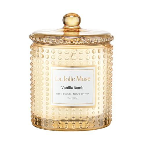 LA JOLIE MUSE Vanilla Bomb Candle –Vanilla, Lemon Zest & Patchouli | 10 oz Natural Soy Wax | 55 Hours Clean Burn | Gift-Ready for Hosts, Gatherings | Elegant Home Décor | Amazon (US)
