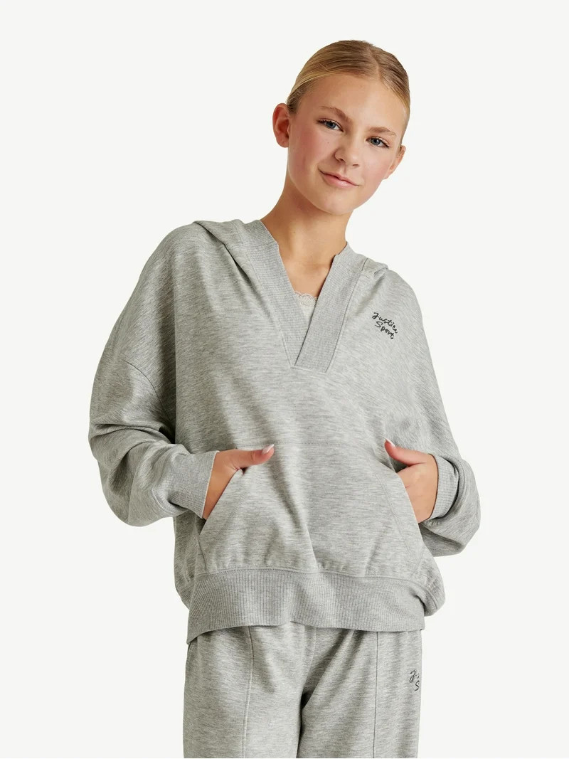 Justice Girls Rib Detail Hoodie, Sizes XS - XLP | Walmart (US)