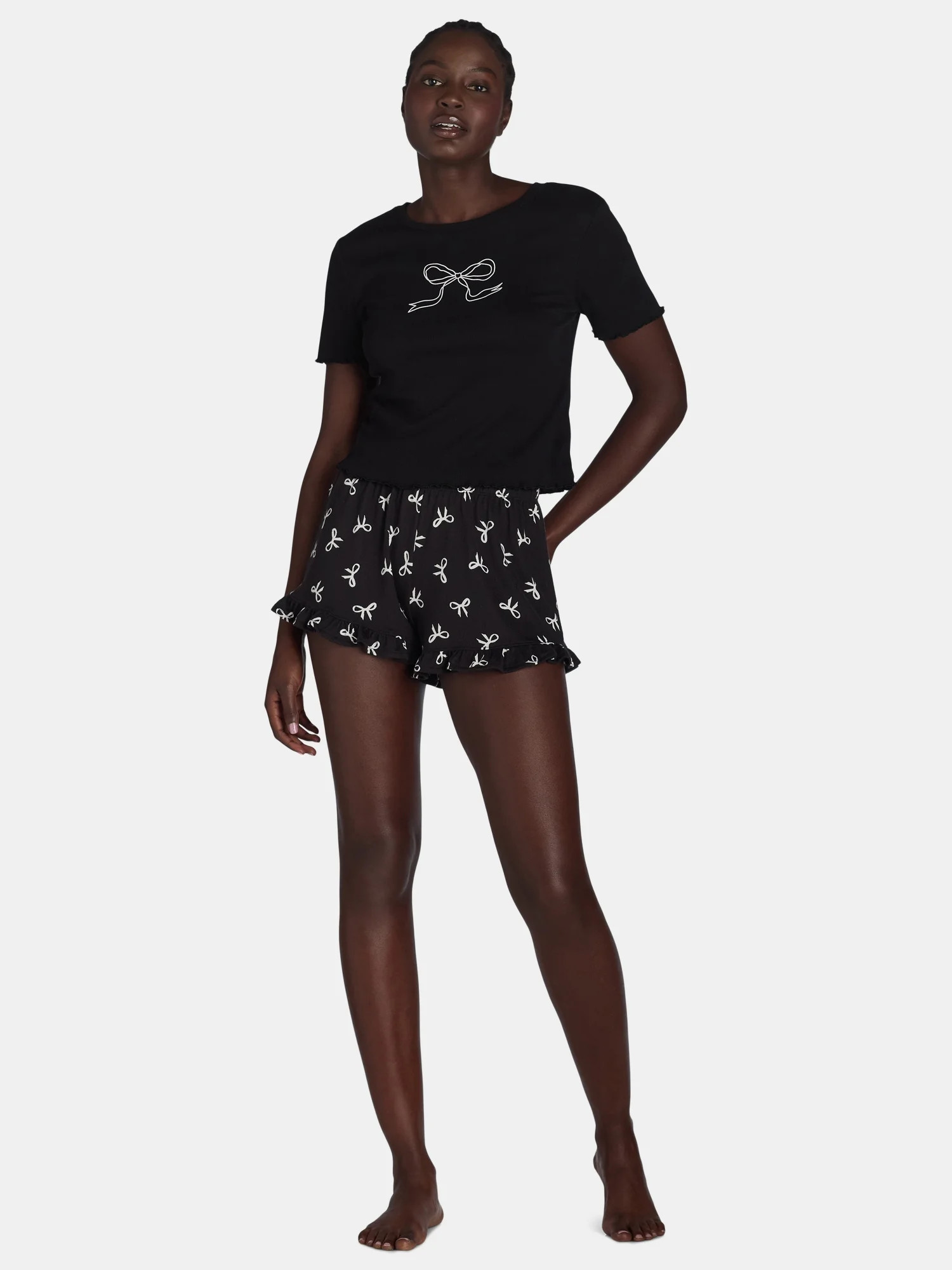 Grayson Social Women’s Sleep Tee and Shorts Set, 2-Piece, Sizes S-3X | Walmart (US)