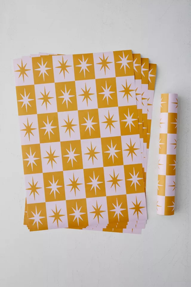 Star Check Wrapping Paper | Urban Outfitters (US and RoW)