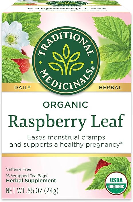 Traditional Medicinals Tea, Organic Raspberry Leaf, Eases Menstrual Cramps, Supports a Healthy Pr... | Amazon (US)