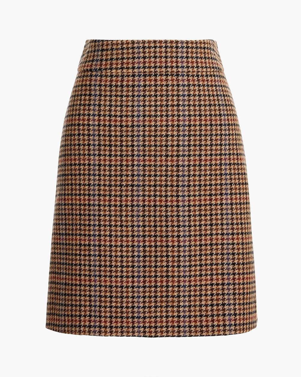 Wool-blend mini skirt in houndstooth | J.Crew Factory