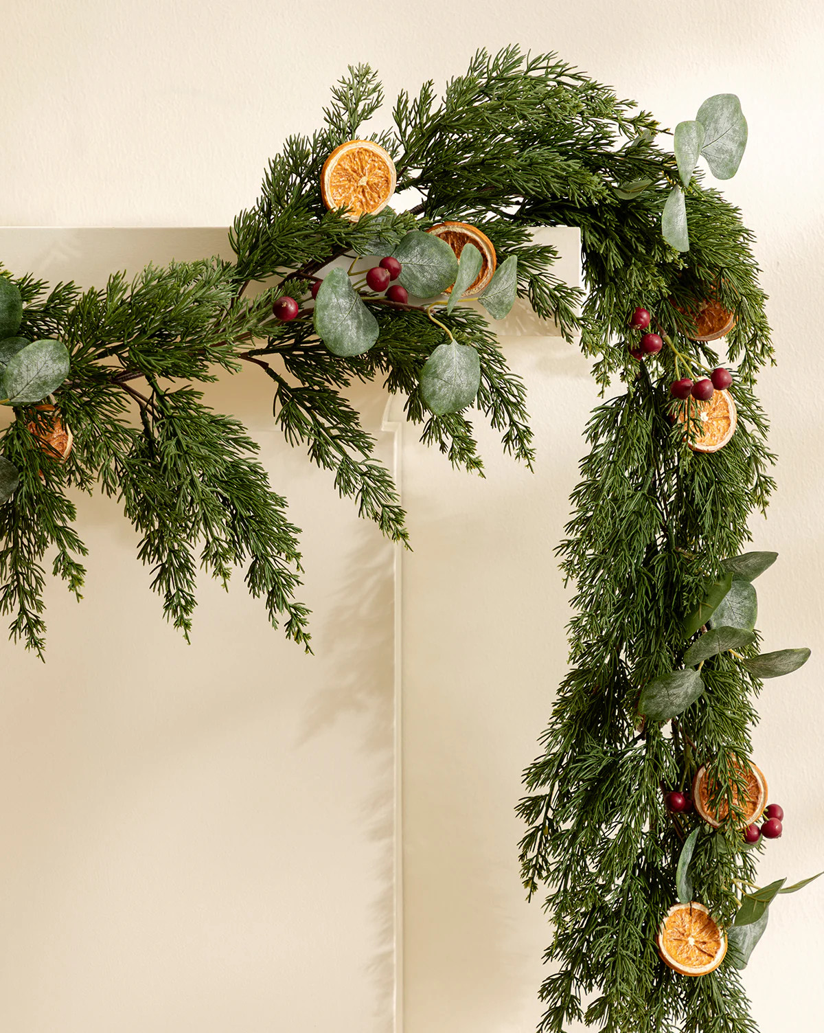 6' Orange & Eucalyptus Faux Garland | McGee & Co. (US)